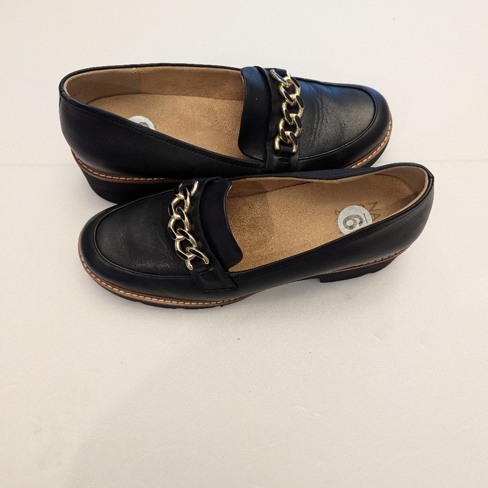 Naturalizer Black Desi Platform Loafer Chunky Heel - Picture 2 of 5